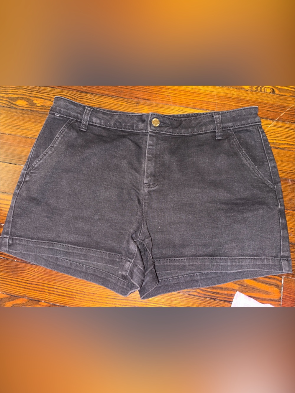 Jennifer Lopez Mid Rise Stretch Short Size 10  Black
